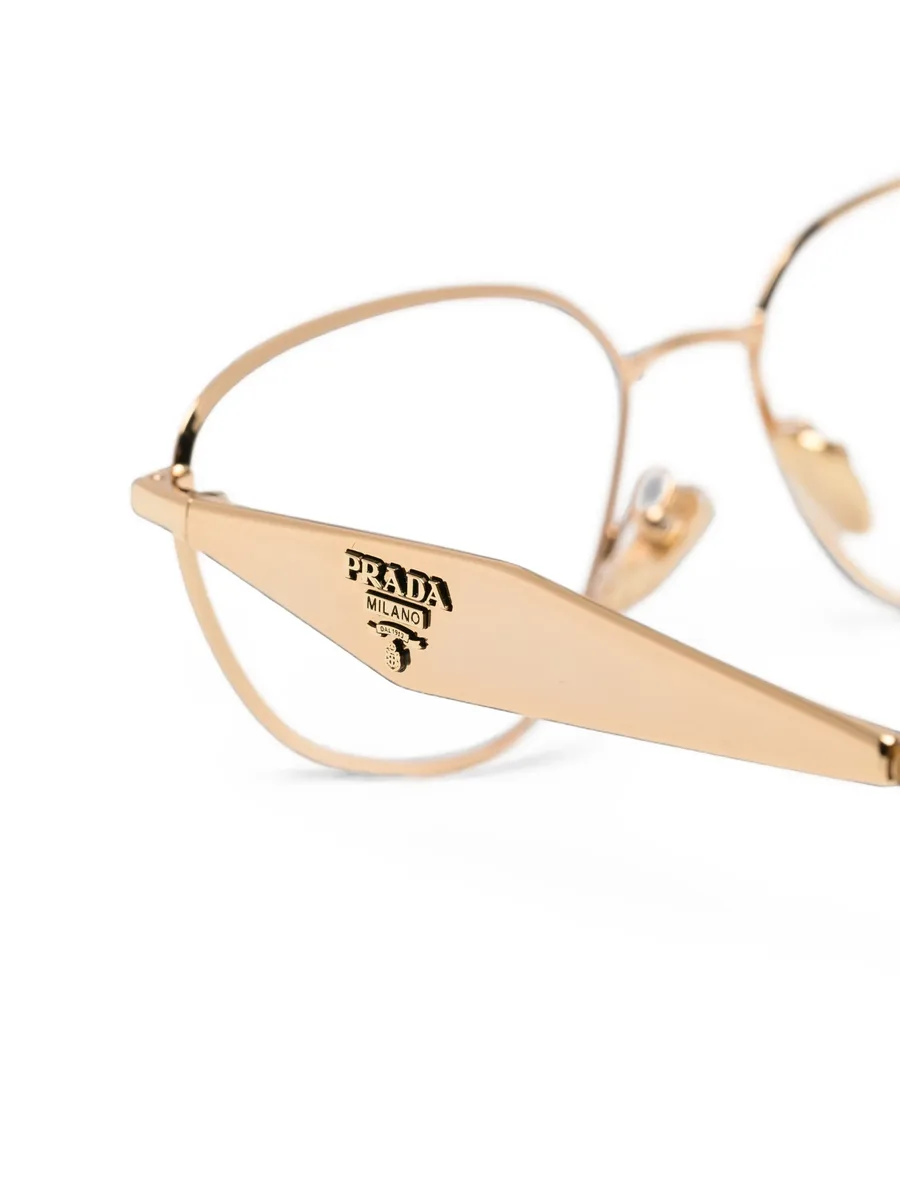 cat-eye logo-plaque glasses 2