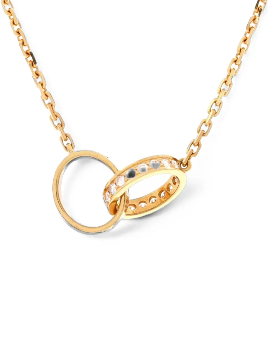 Love Interlocking 18K Yellow Gold and Diamonds necklace 2