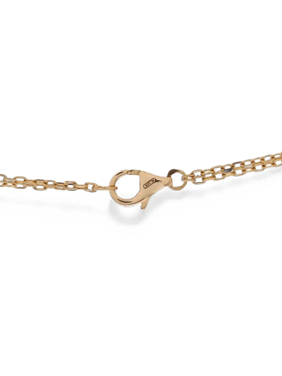 2 Diamonds Love Pendant 18K Yellow Gold and Diamonds necklace 3