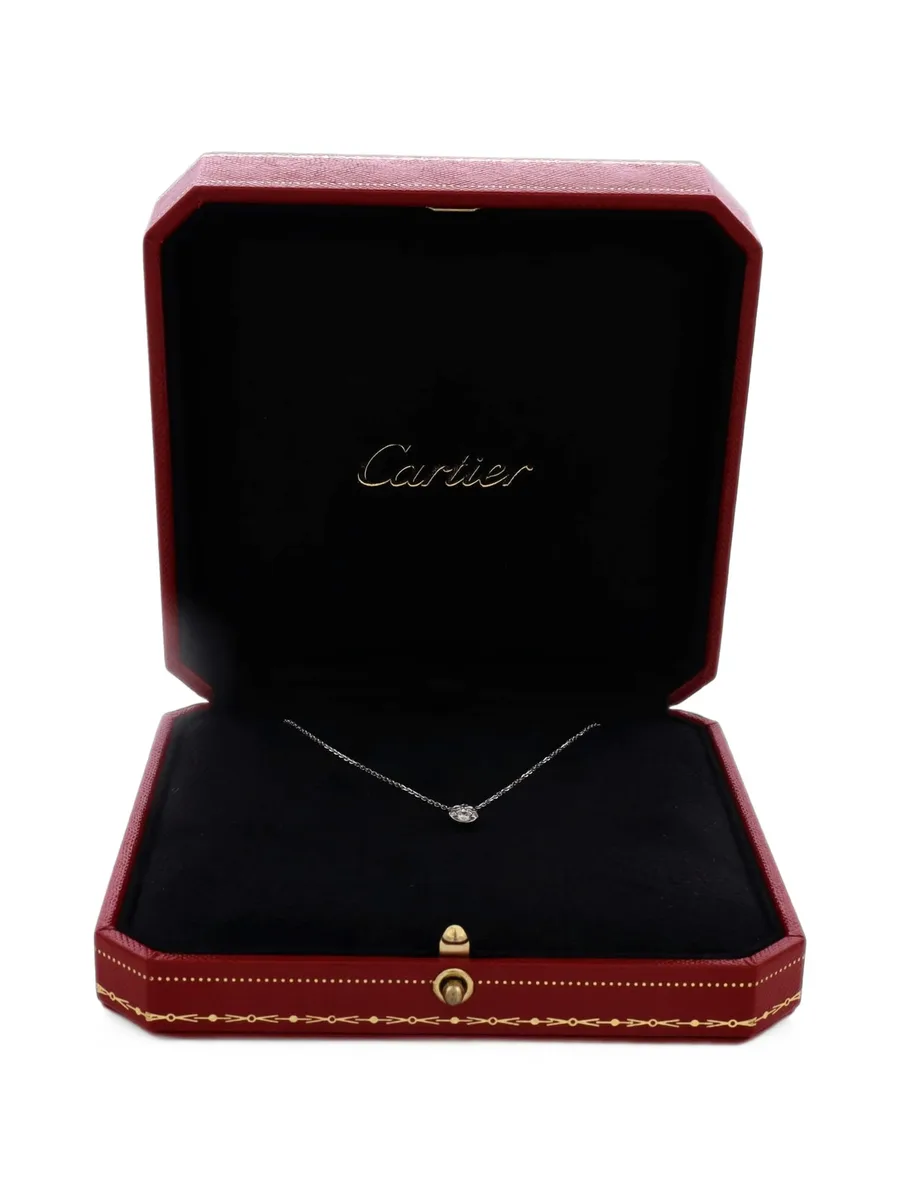 Etincelle de Cartier Teardrop Pendant 18K White Gold and Diamonds necklace 3