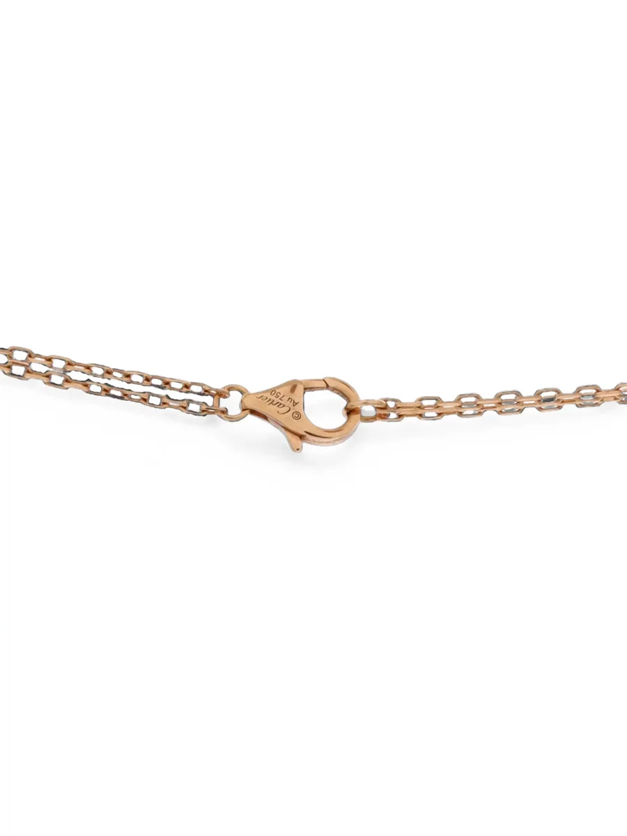 2 Diamonds Love Pendant 18K Rose Gold and Diamonds necklace 3