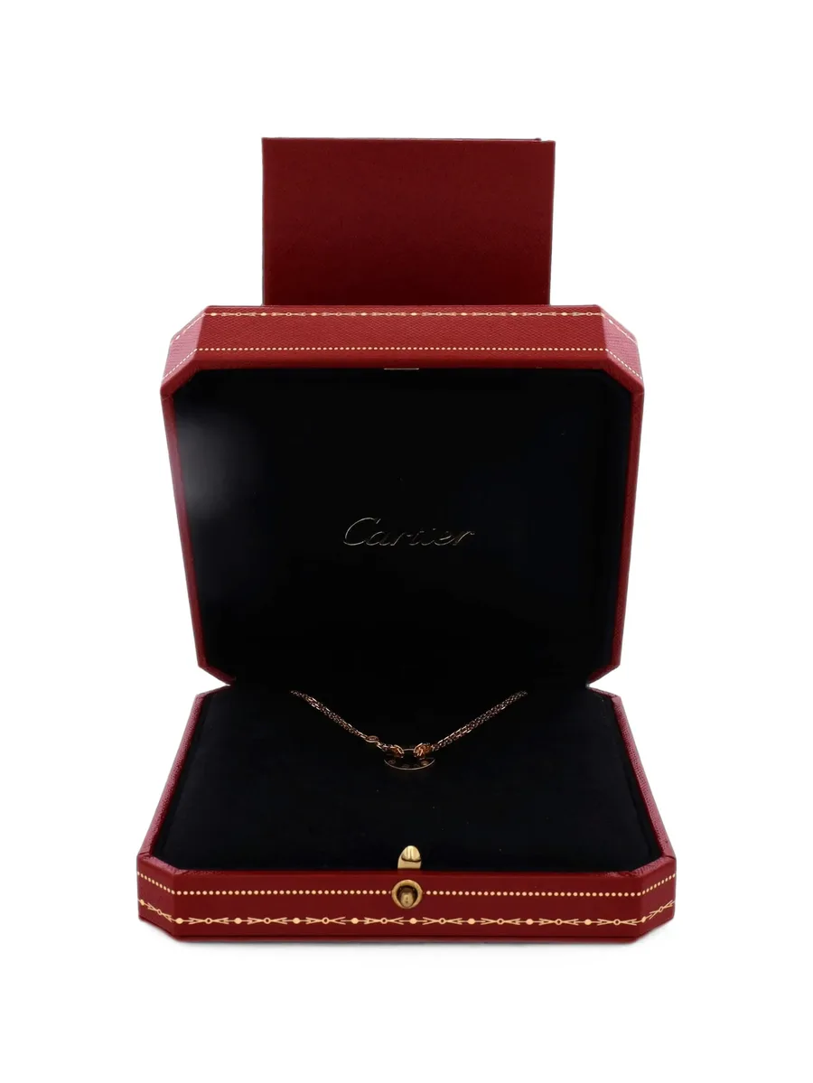 2 Diamonds Love Pendant 18K Rose Gold and Diamonds necklace 4