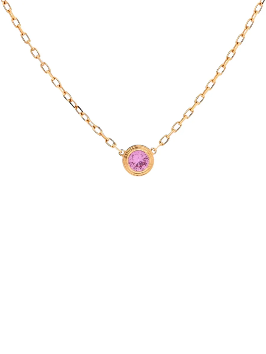 Cartier D'Amour Pendant 18K Rose Gold with Pink Sapphire Small necklace 3