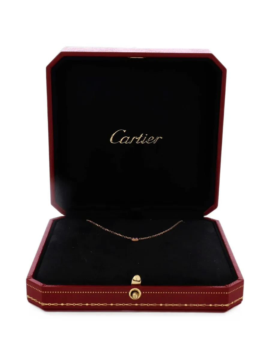 Cartier D'Amour Pendant 18K Rose Gold with Pink Sapphire Small necklace 4