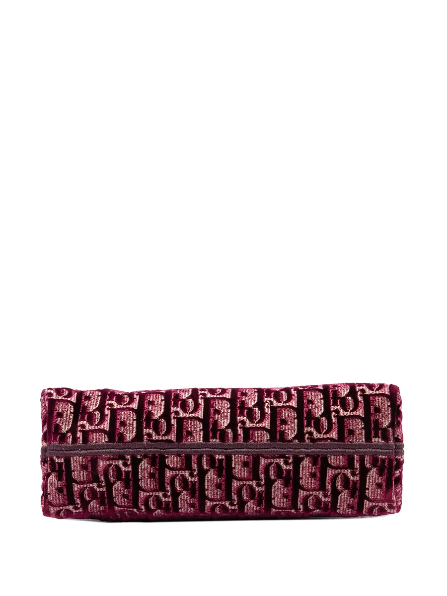 2021 Oblique Embroidered Velvet Cosmetic pouch 3