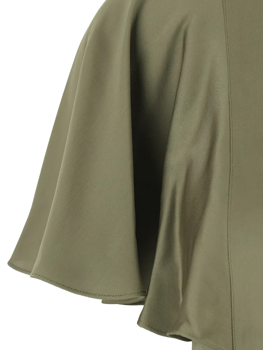 satin cape-sleeve blouse 3