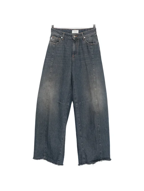 faded wide-leg jeans