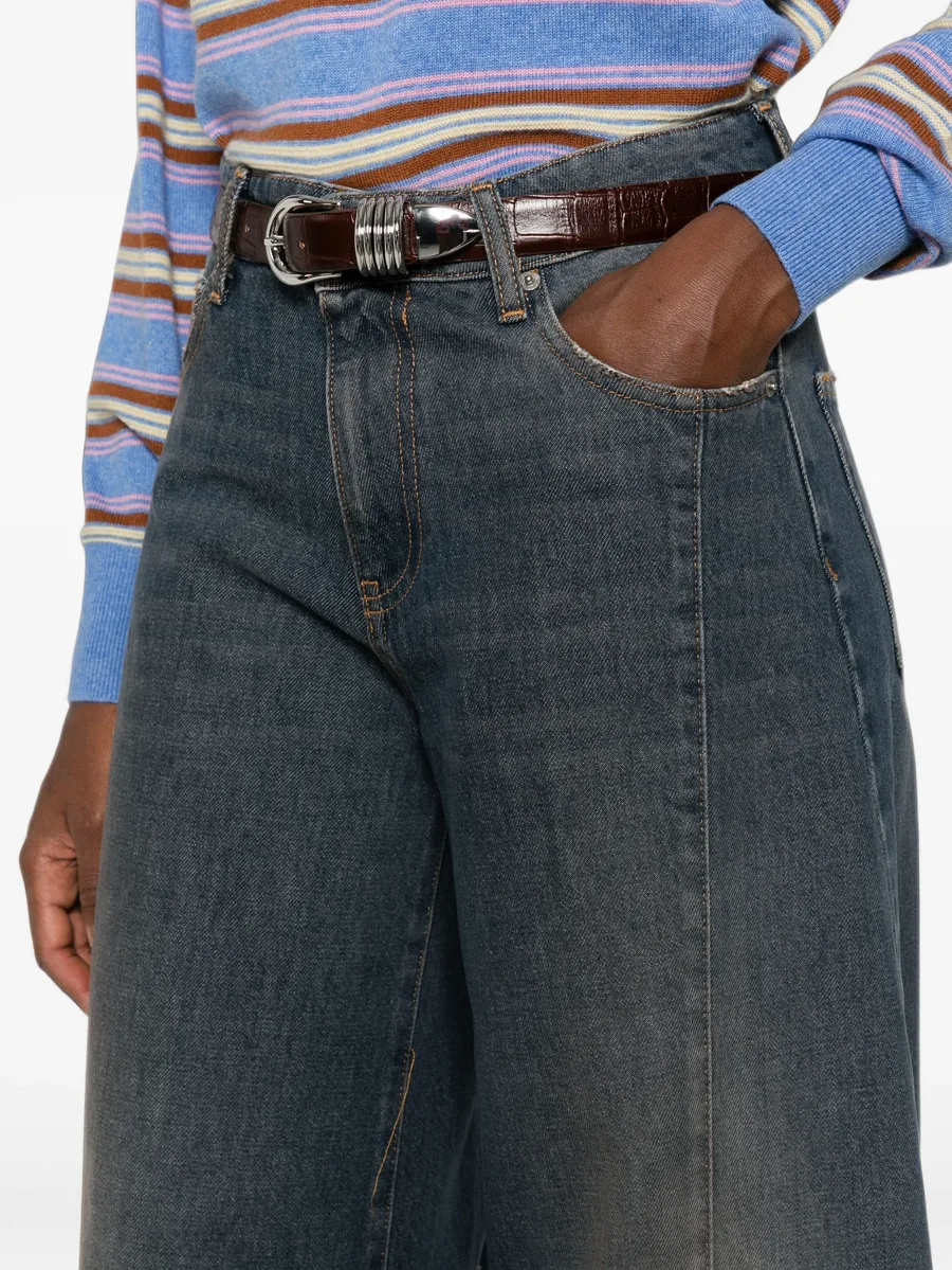 faded wide-leg jeans 5