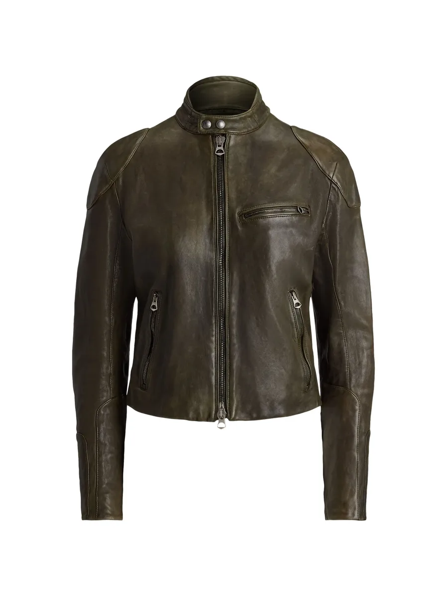 Orman quilted-sleeve leather jacket 1