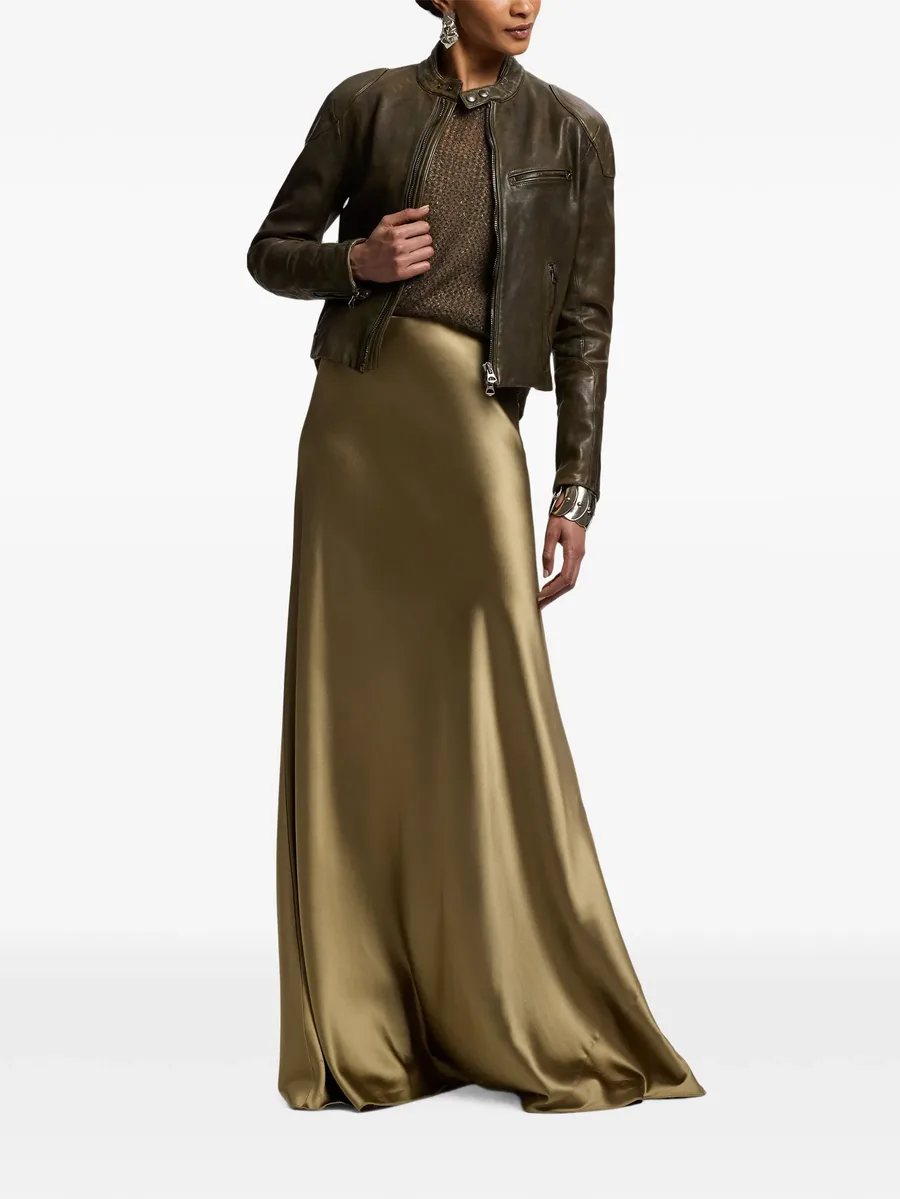 Orman quilted-sleeve leather jacket 2