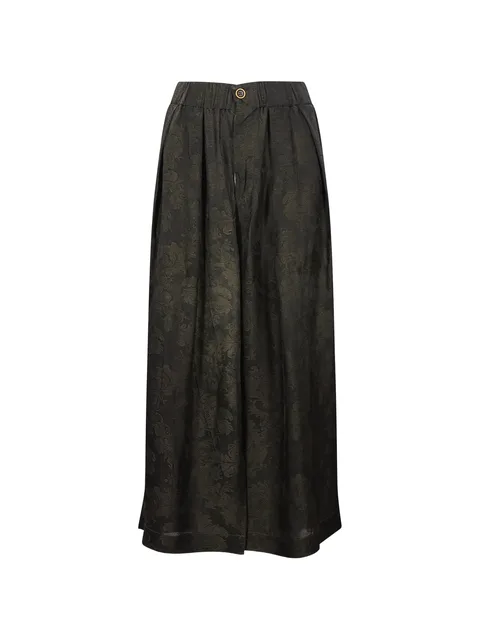 jacquard-patterned wide-leg trousers
