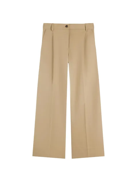 pleated wide-leg trousers