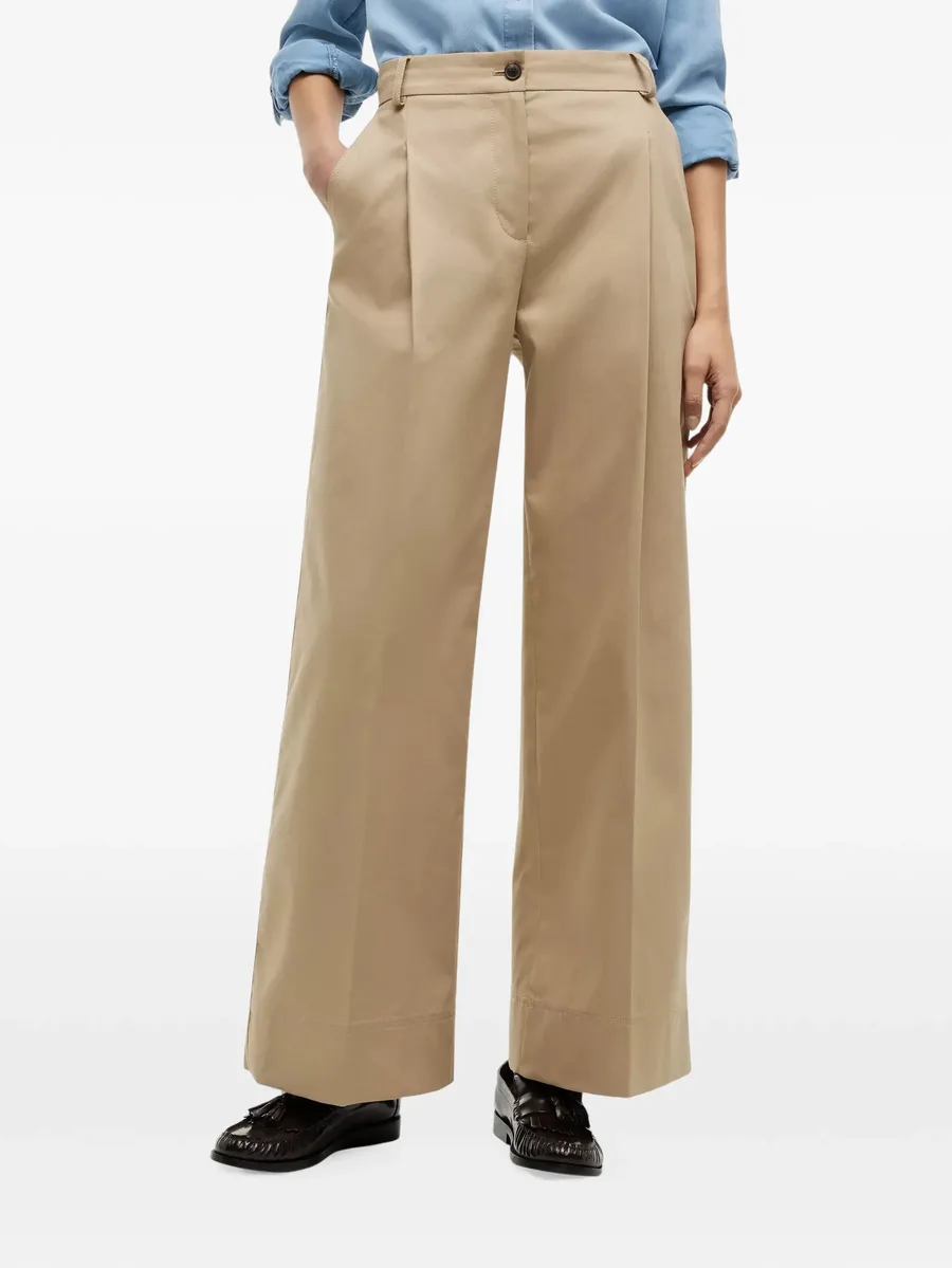 pleated wide-leg trousers 2