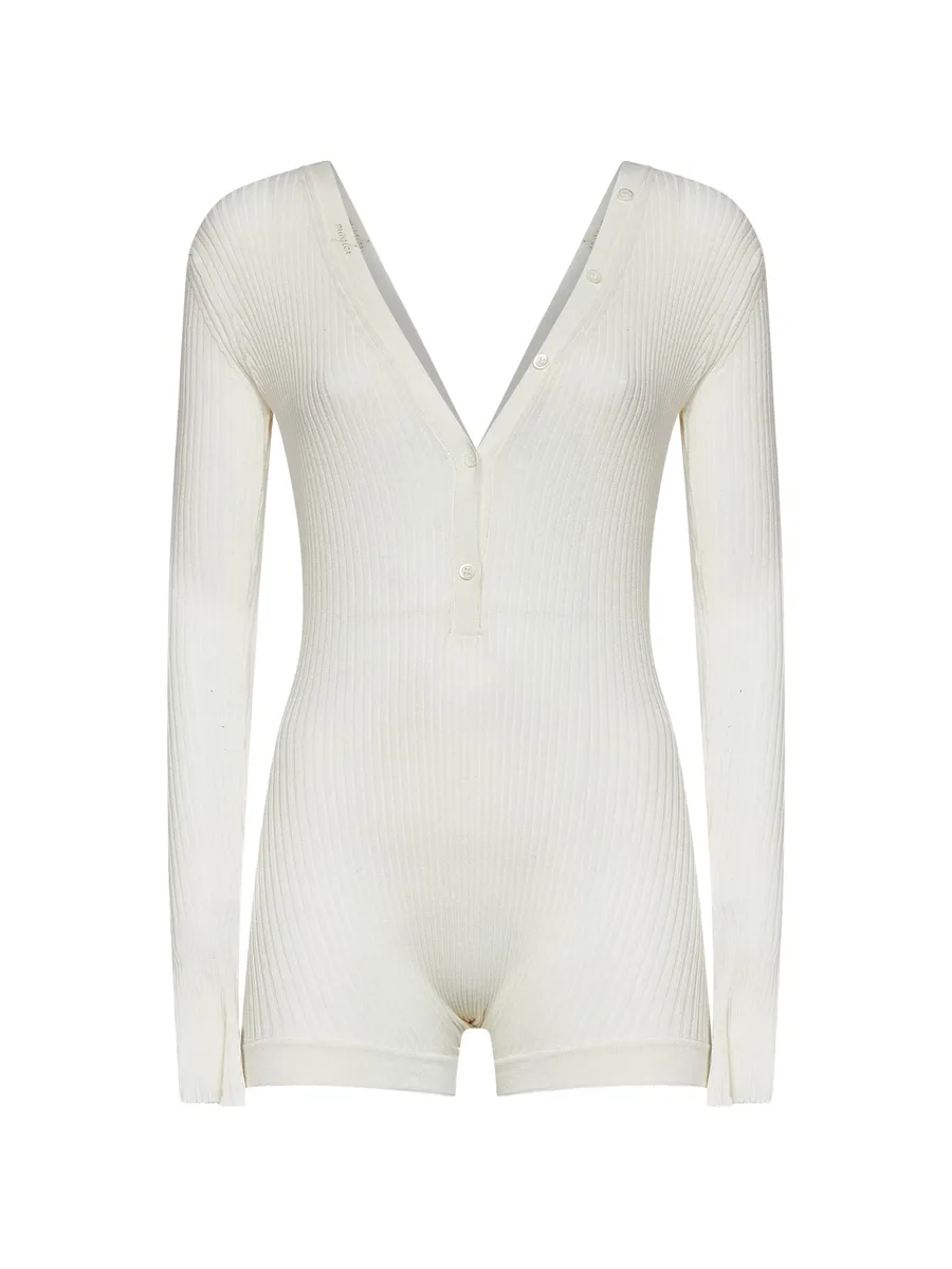 ribbed-knit playsuit 1