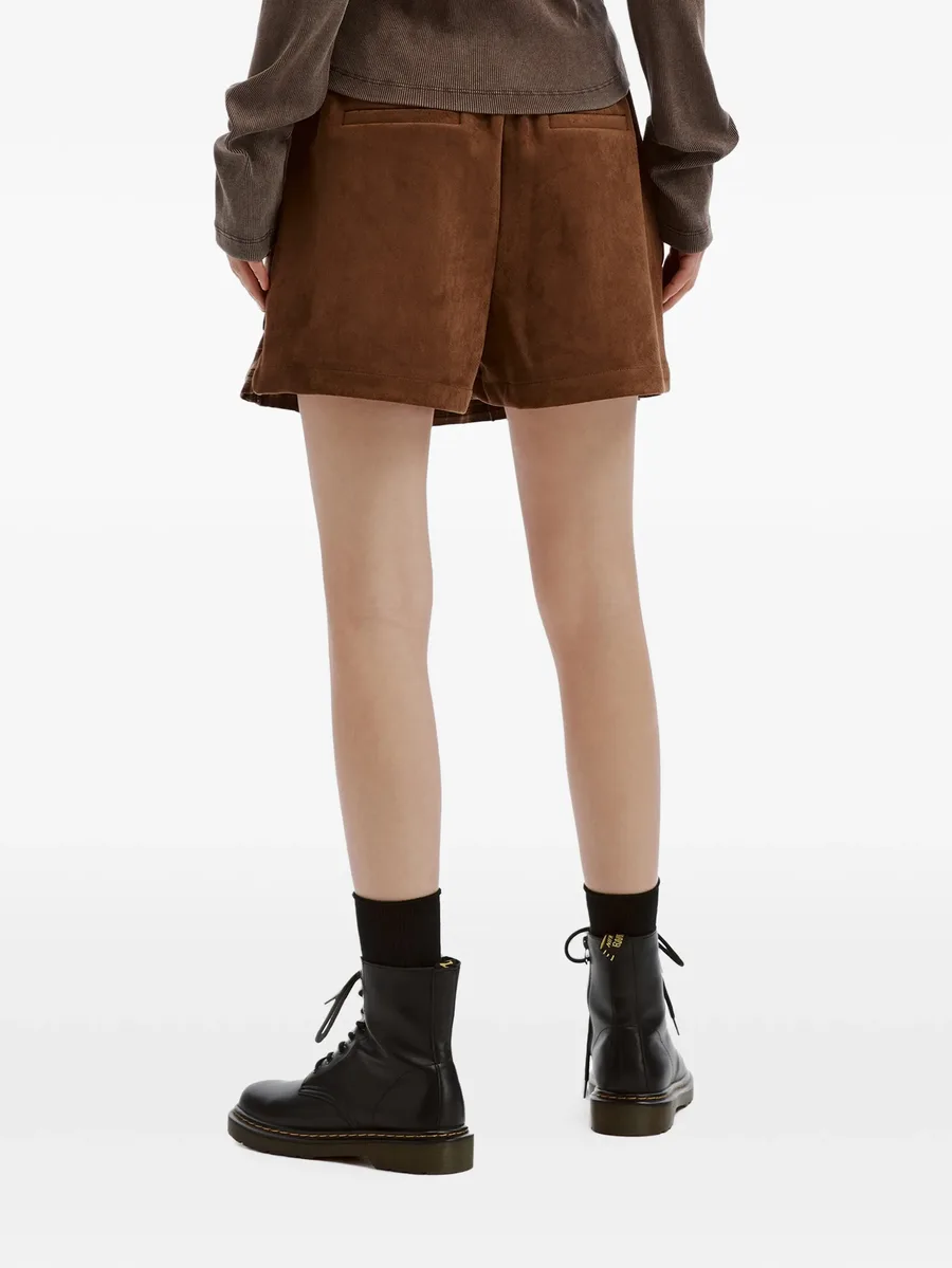 layered check-print mini shorts 3