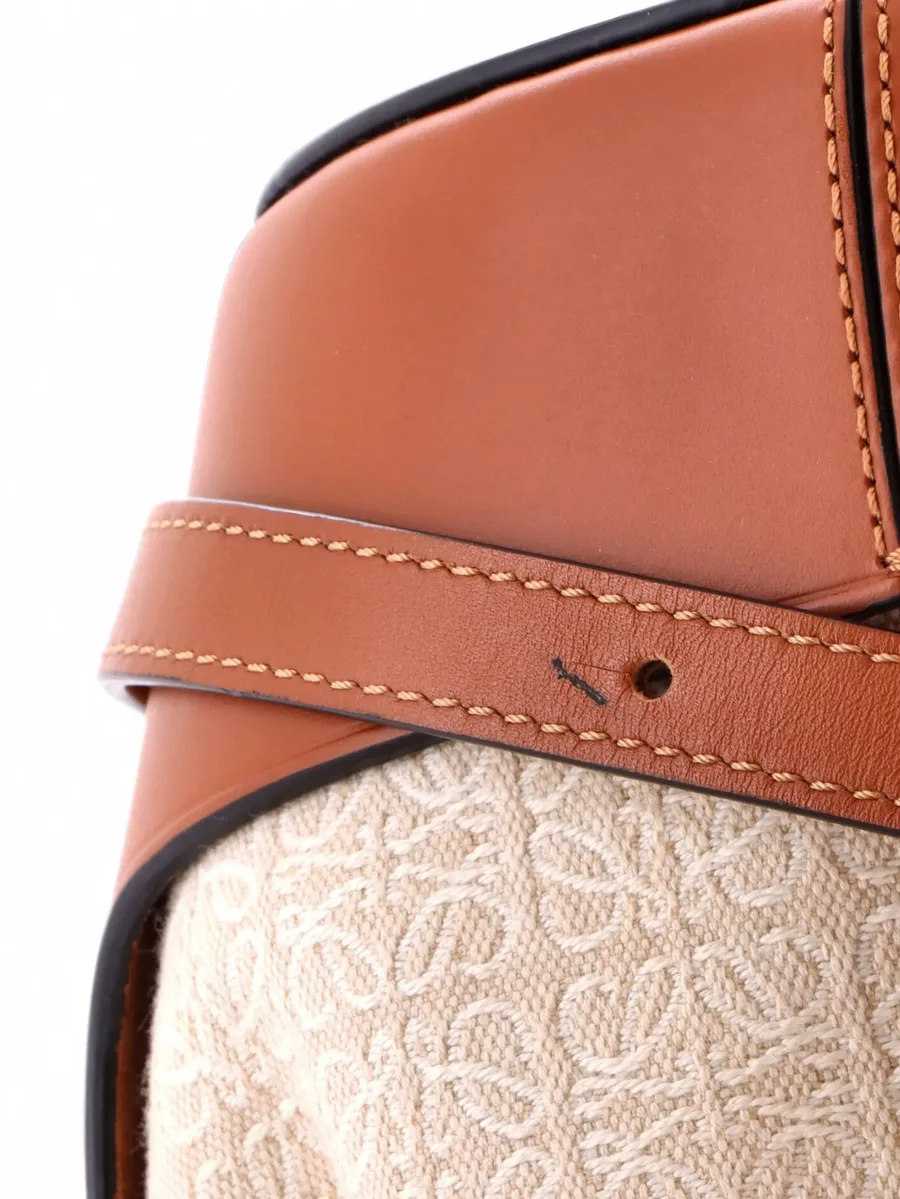 Balloon Anagram Canvas and Leather Small bucket bag 5