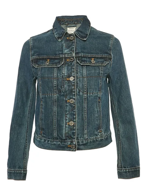 pre-owned embroidered denim jacket