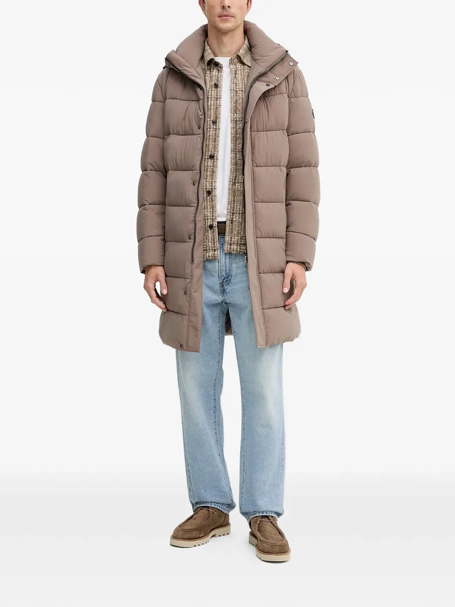 button-up check-pattern shirt jacket 4