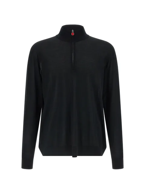 half-zip wool sweater