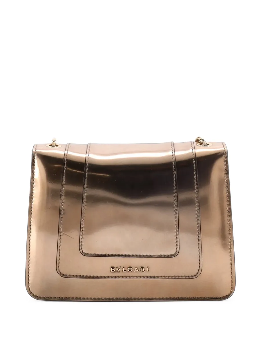 Serpenti Forever Square Metallic Leather Small shoulder bag 2