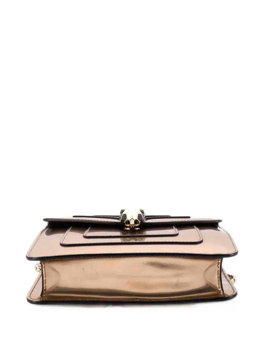 Serpenti Forever Square Metallic Leather Small shoulder bag 4