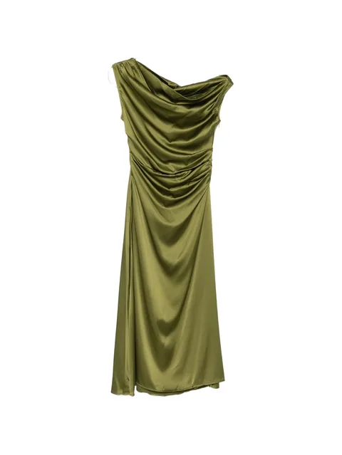 Phare off-shoulder draped dress