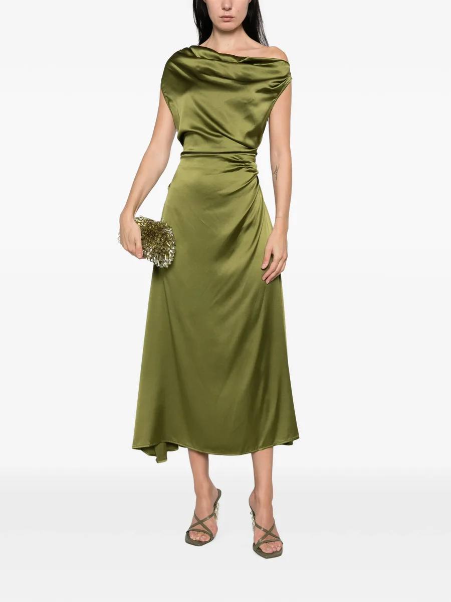 Phare off-shoulder draped dress 2