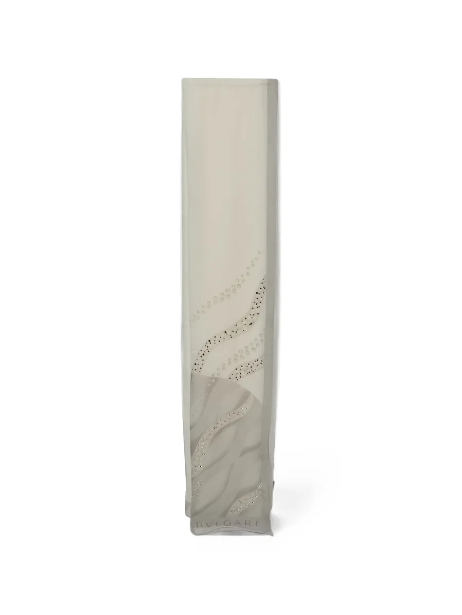 rhinestone-embellished silk scarf 1
