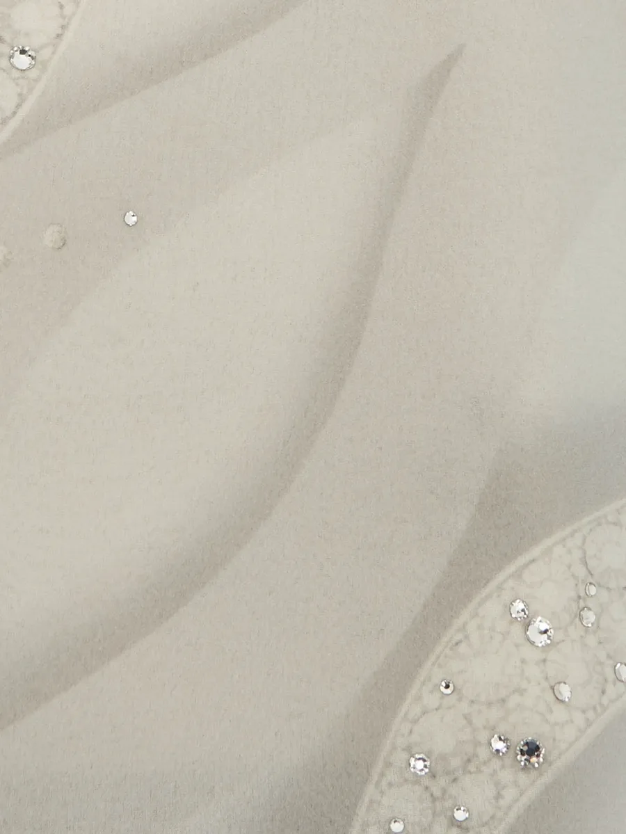 rhinestone-embellished silk scarf 3