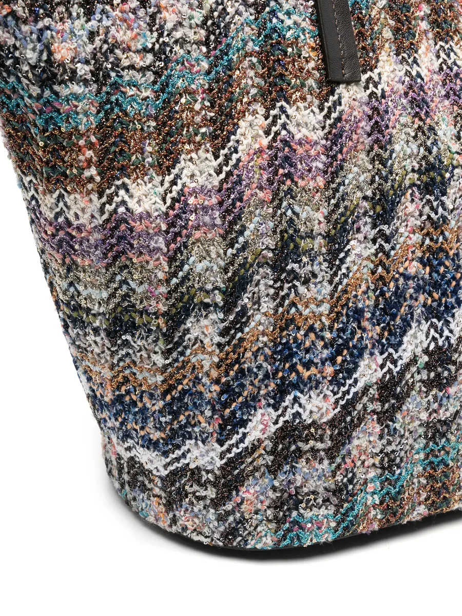 medium Caperdoni Wave trapezoid tote bag 4