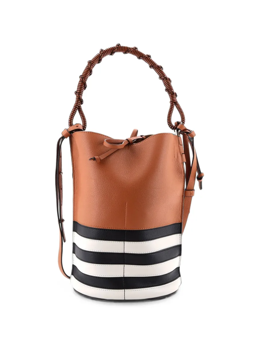 Gate Top Handle Leather Medium bucket bag 1