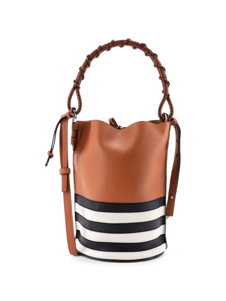 Gate Top Handle Leather Medium bucket bag 2