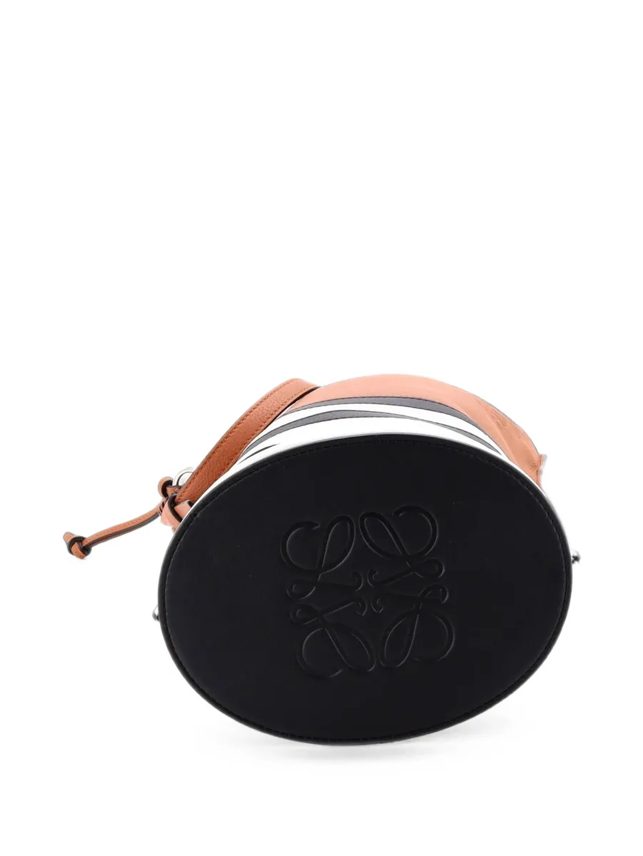 Gate Top Handle Leather Medium bucket bag 4