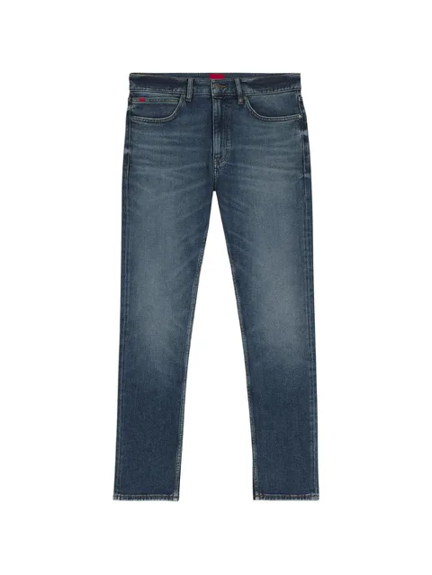 whiskered-effect jeans
