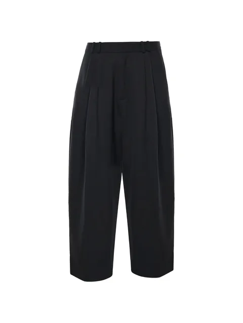 pleated-front tailored trousers