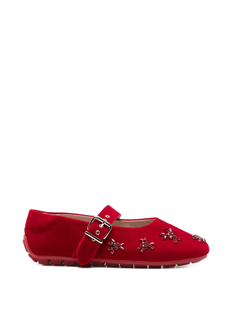 flower-embellished ballet flats 1
