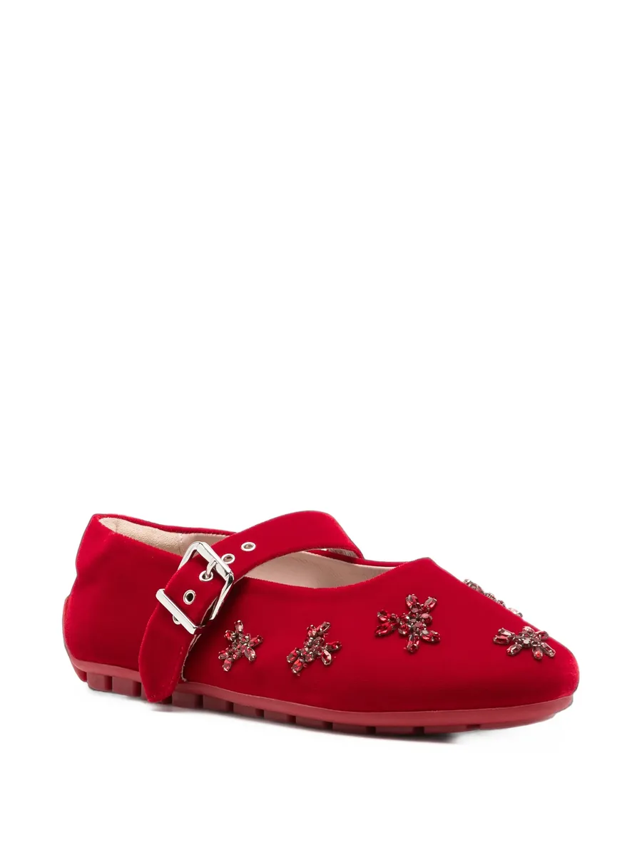 flower-embellished ballet flats 2