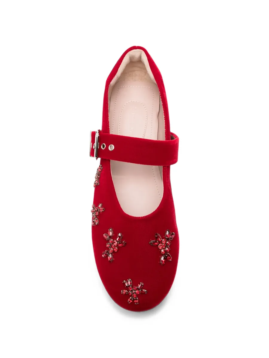 flower-embellished ballet flats 4
