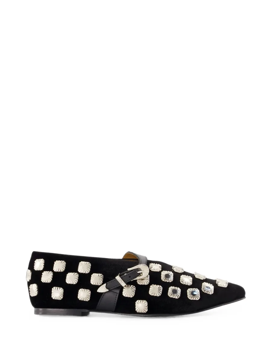 embellished buckled ballet flats 1