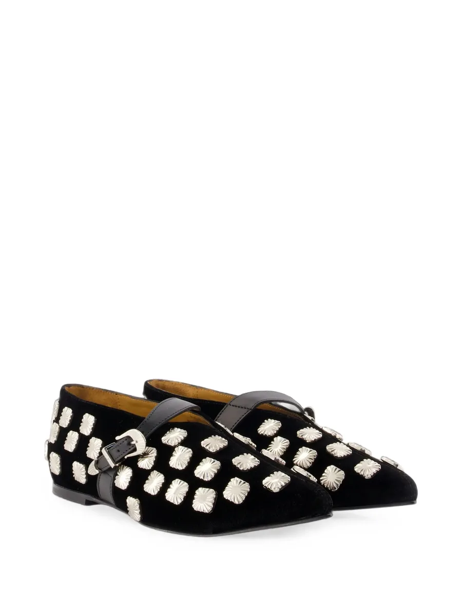 embellished buckled ballet flats 2
