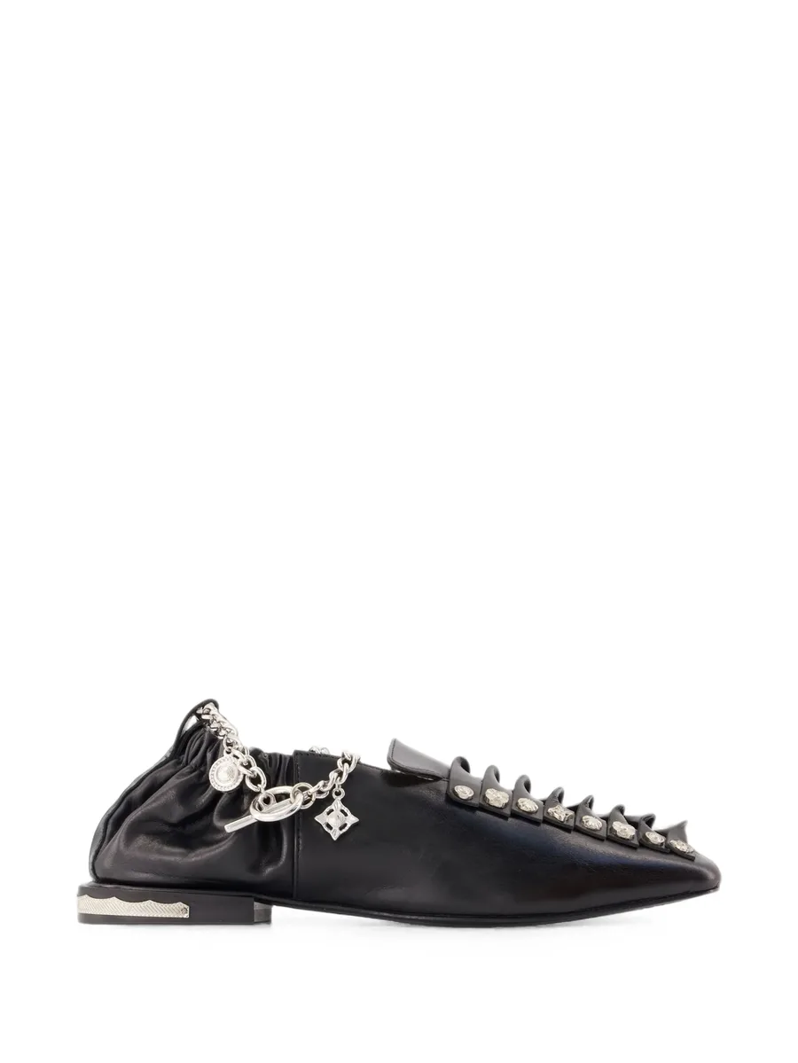 embellished leather ballet flats 1