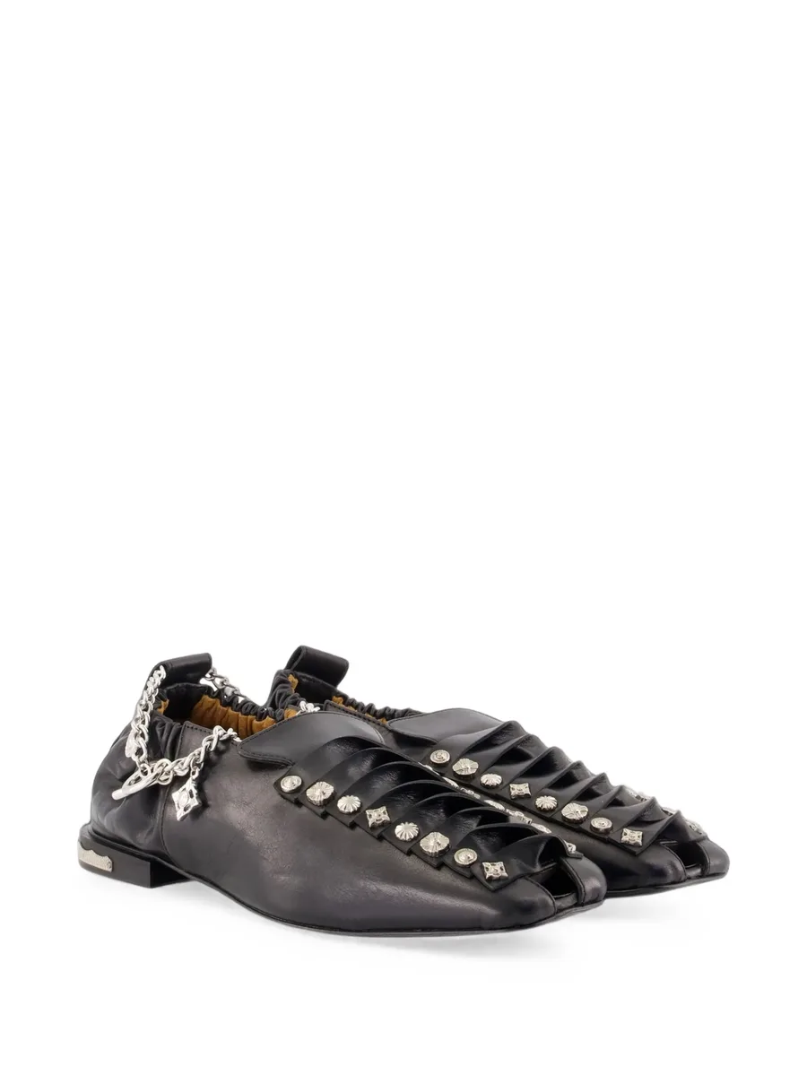 embellished leather ballet flats 2