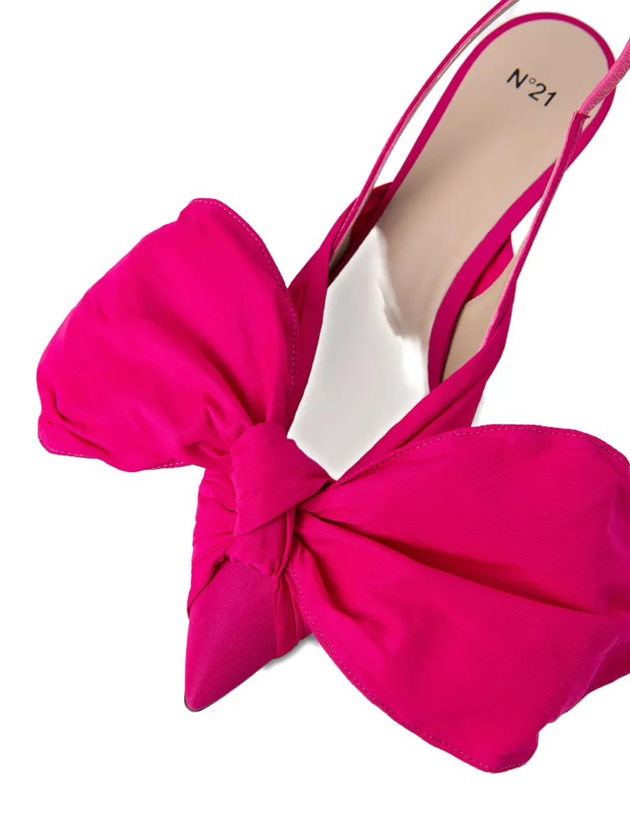 bow-embellished slingback pumps 8