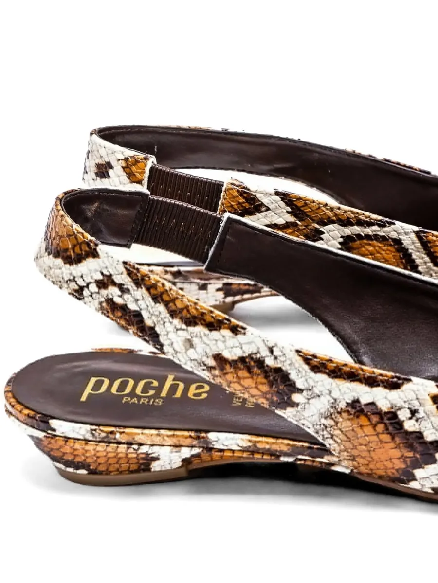 snakeskin-effect slingback pumps 6