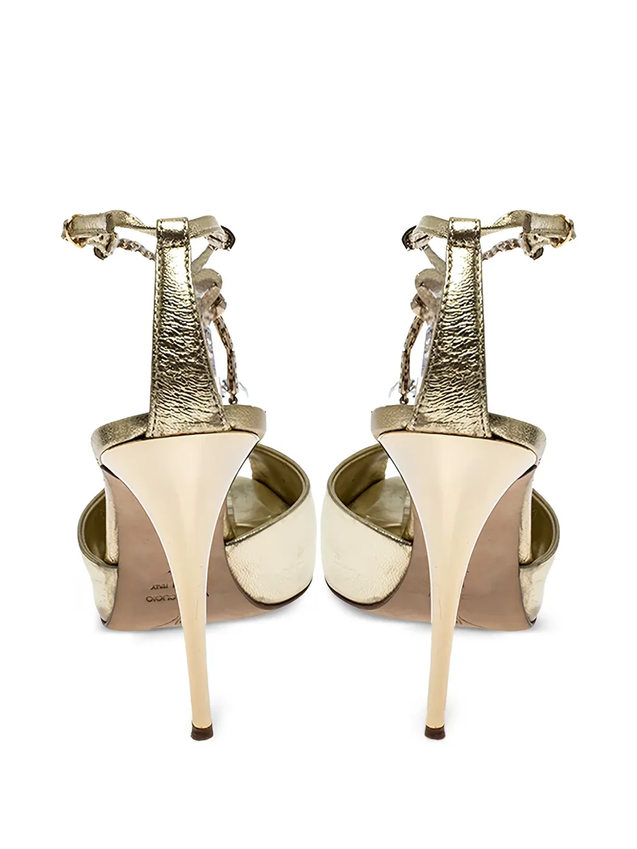 Pre-owned 110mm crystal-embellished sandals 7