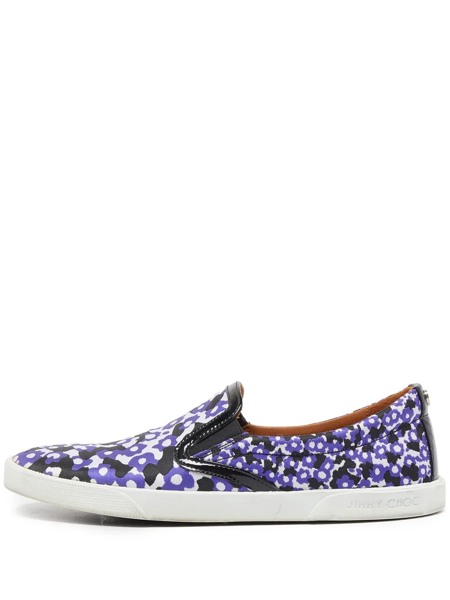 floral-print slip-on sneakers 2
