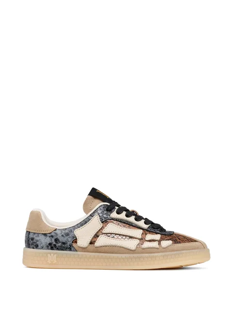 snake-embossed sneakers