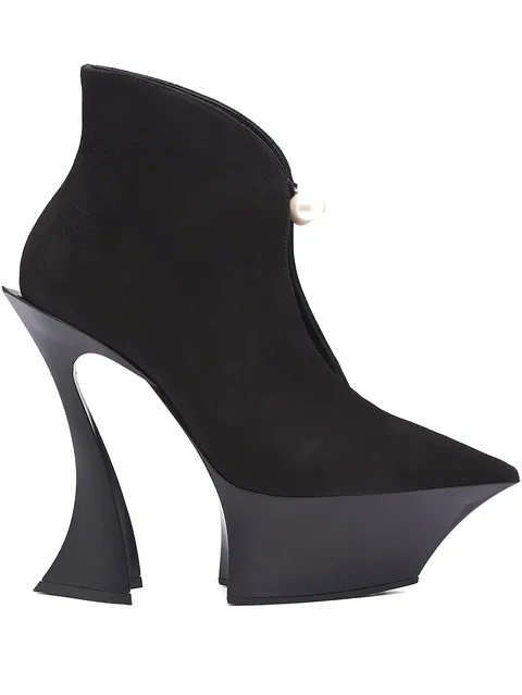 95mm Fang sculpted-heel boots