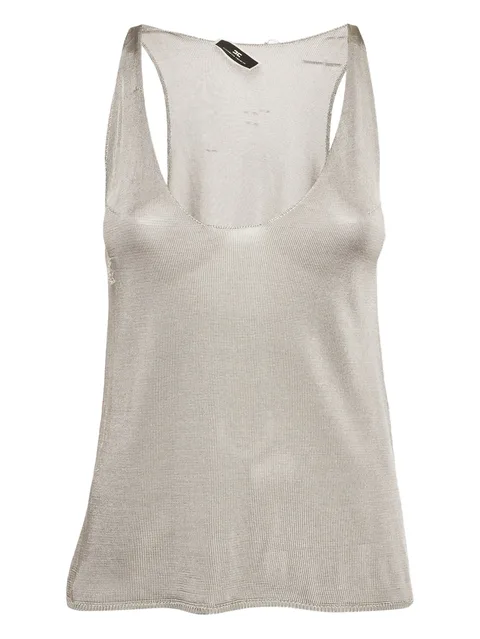 ribbed-knit tank top