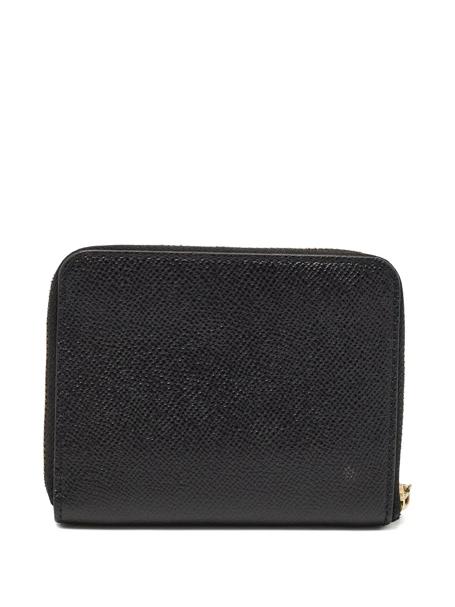 pre-owned leather zip wallet 4